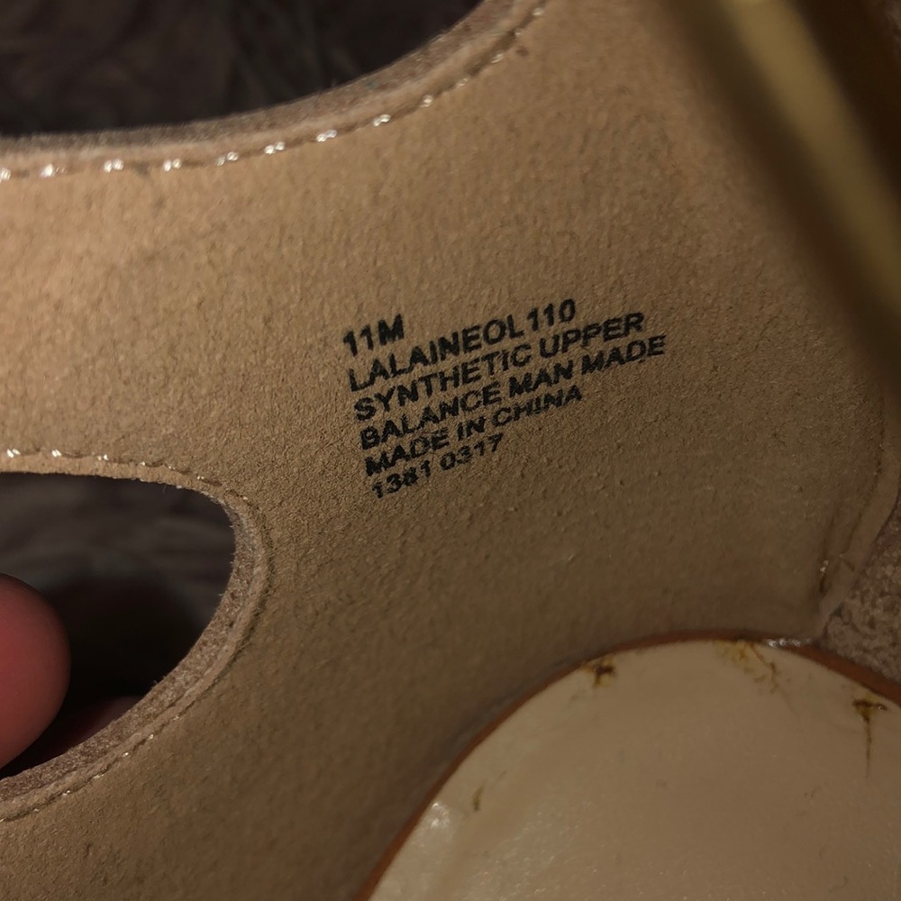 Nine West Strappy Tan Heels